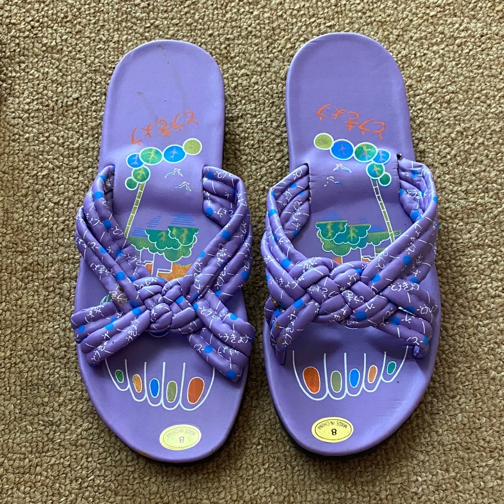 Foot Therapy Purple Sandals